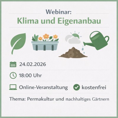 Kostenfreies Webinar zu Permakultur und Klimaschutz am 24. Februar